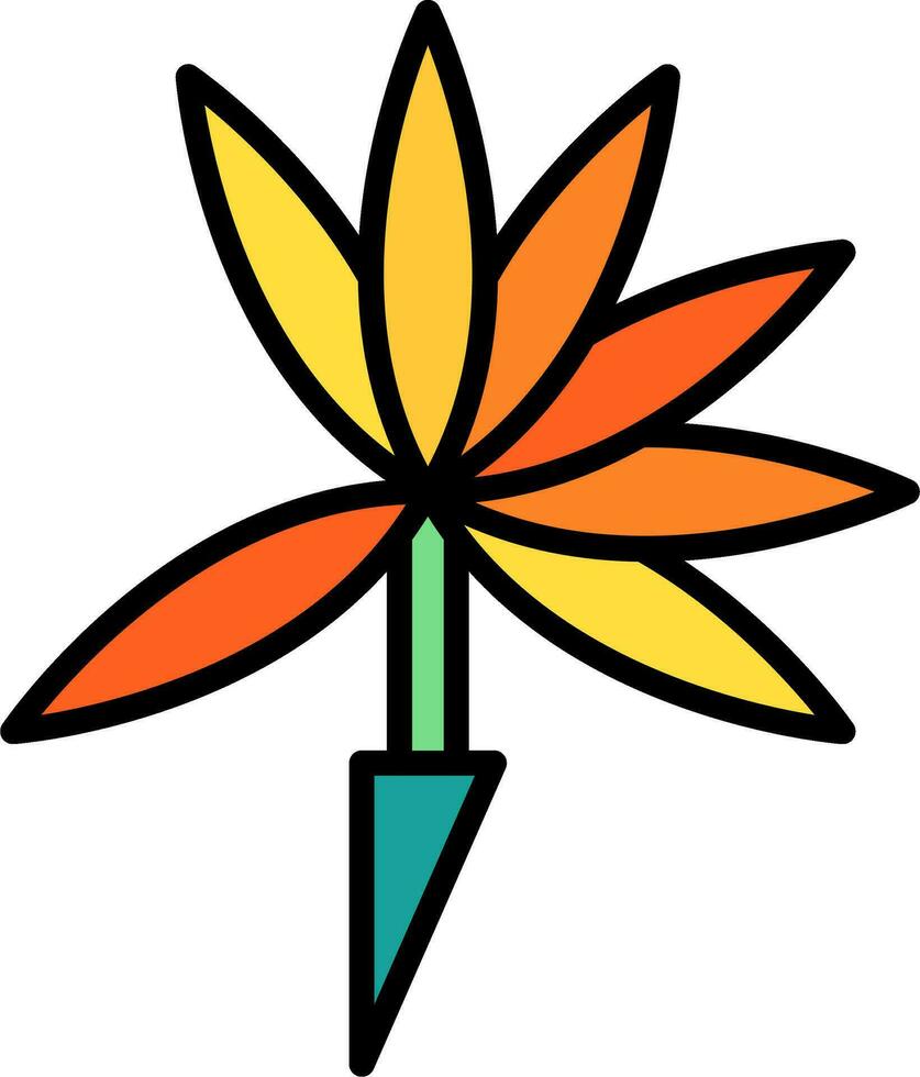 Bird Of Paradise Vector Icon