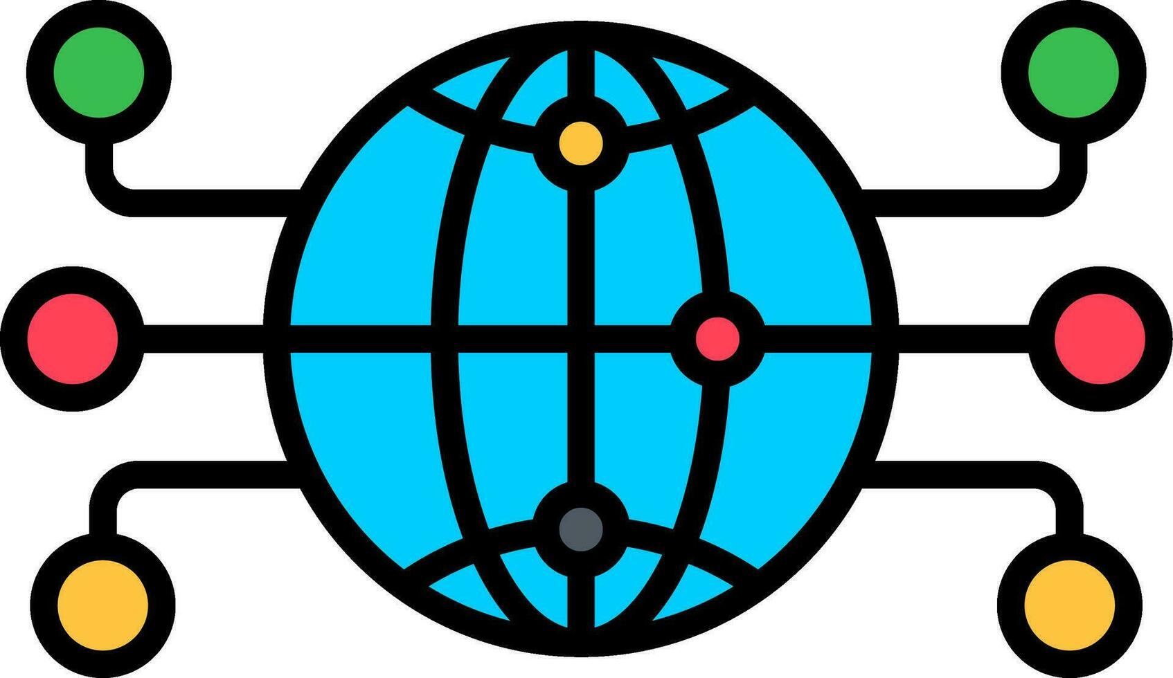 Global Network Vector Icon