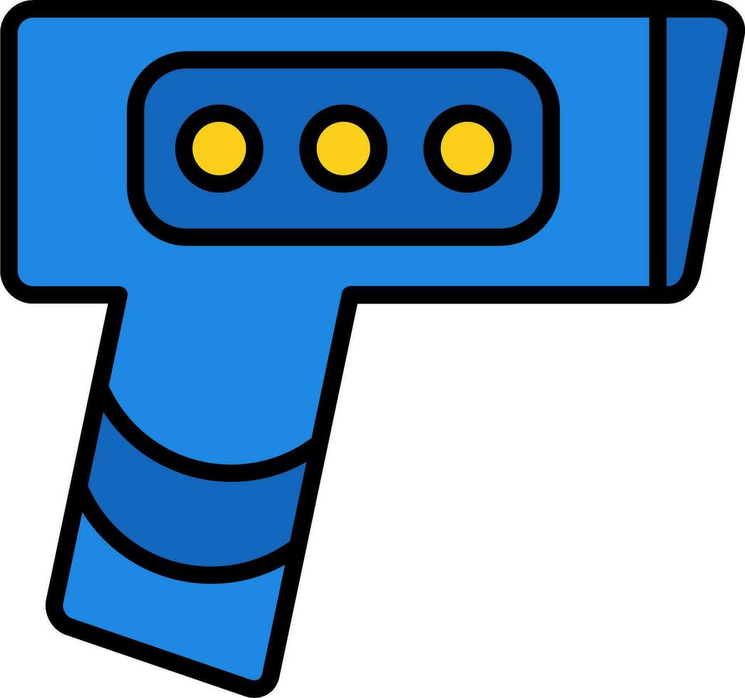 termómetro pistola vector icono