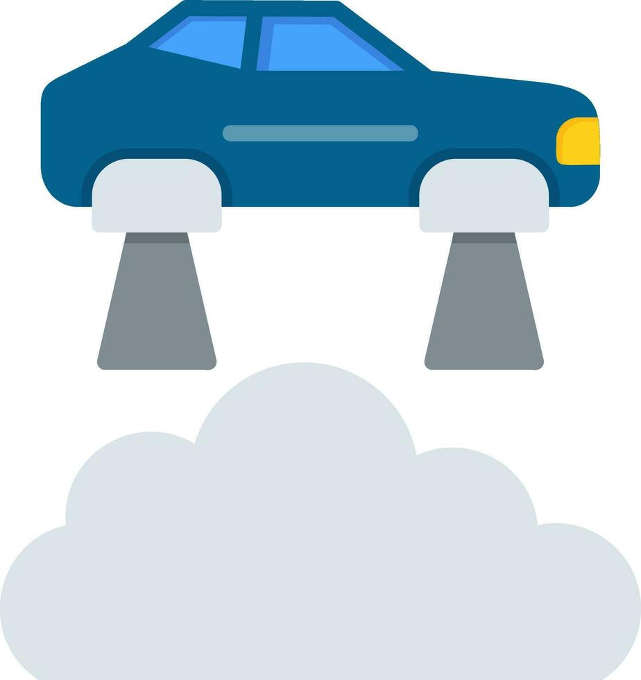 Flying Car Vector Icon