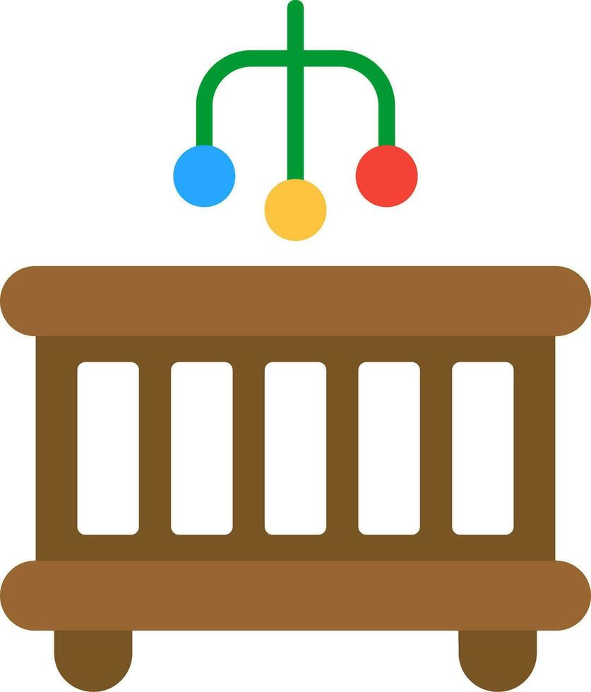 Baby Bed Vector Icon