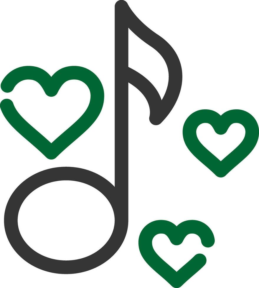 diseño de icono creativo de canción de amor vector