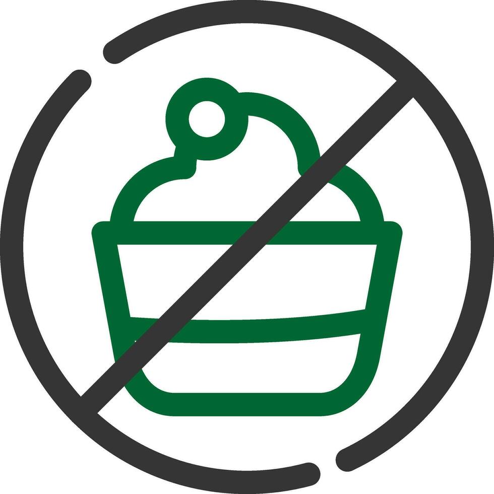 No Sweets Creative Icon Design vector