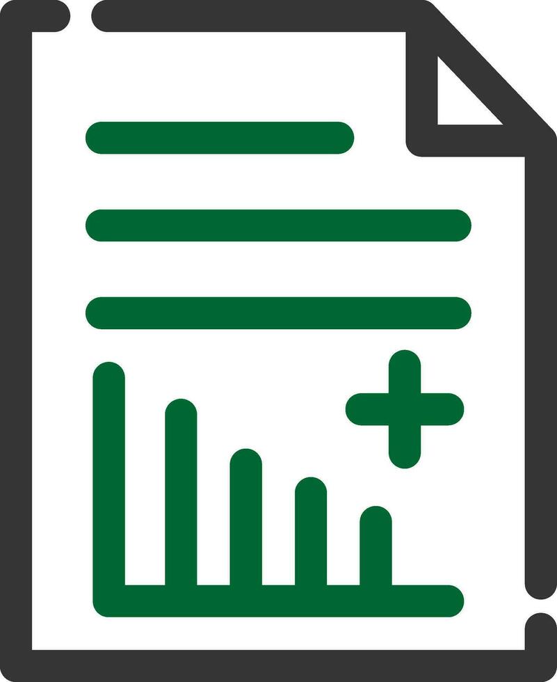 diseño de icono creativo de informe médico vector