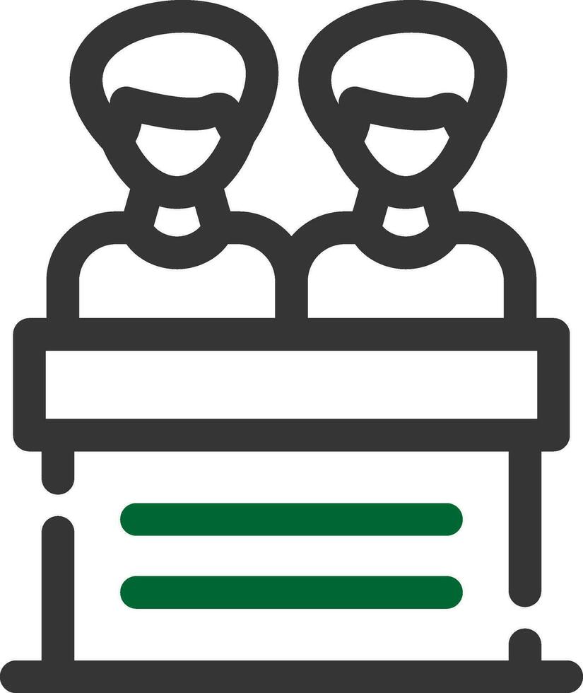 Line Two Color vector