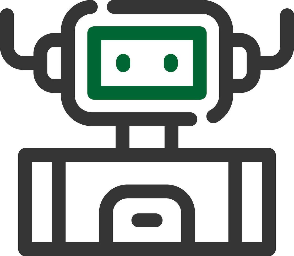 diseño de icono creativo de robot industrial vector