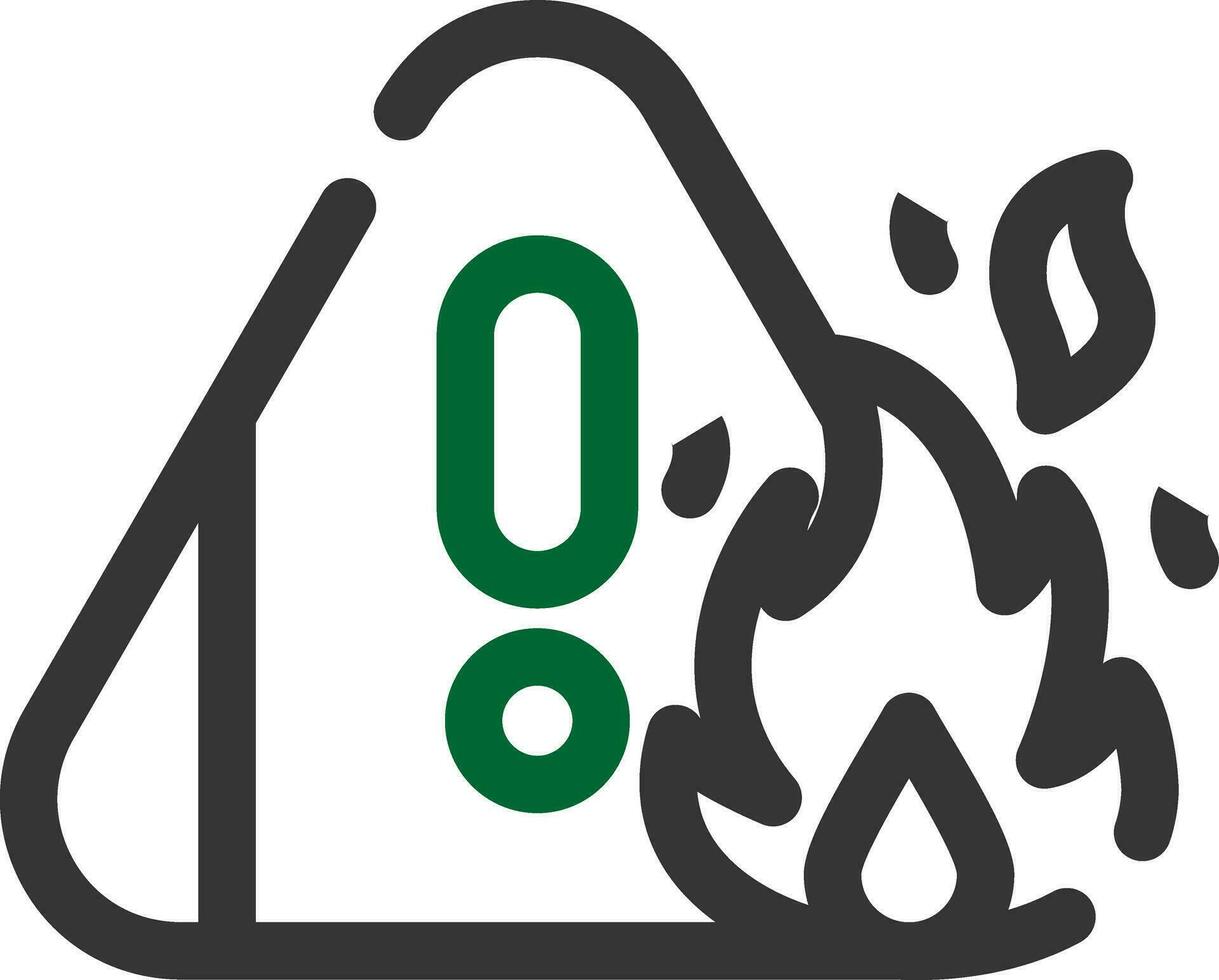 Fire Warning Creative Icon Design vector