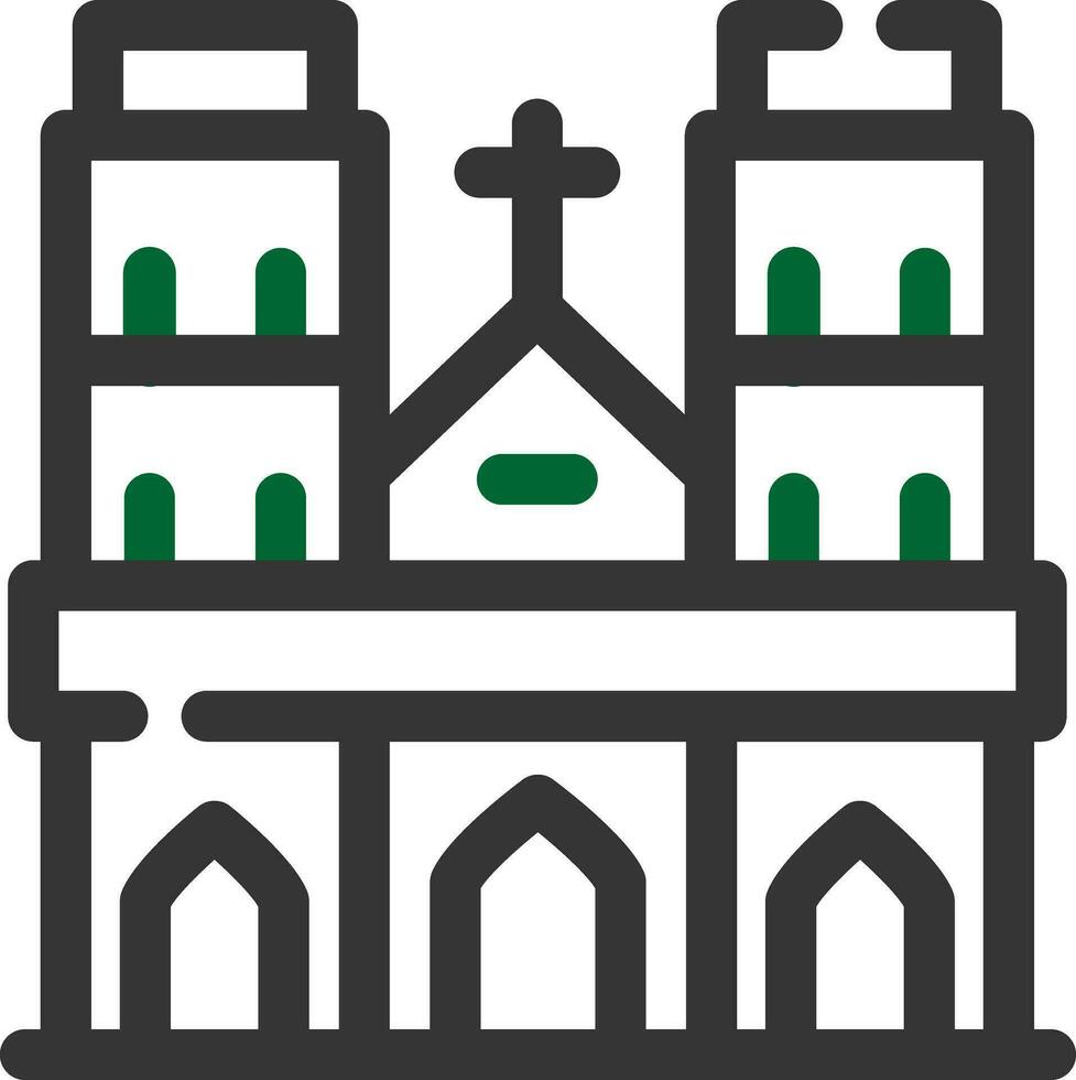 diseño de icono creativo de notre dame vector