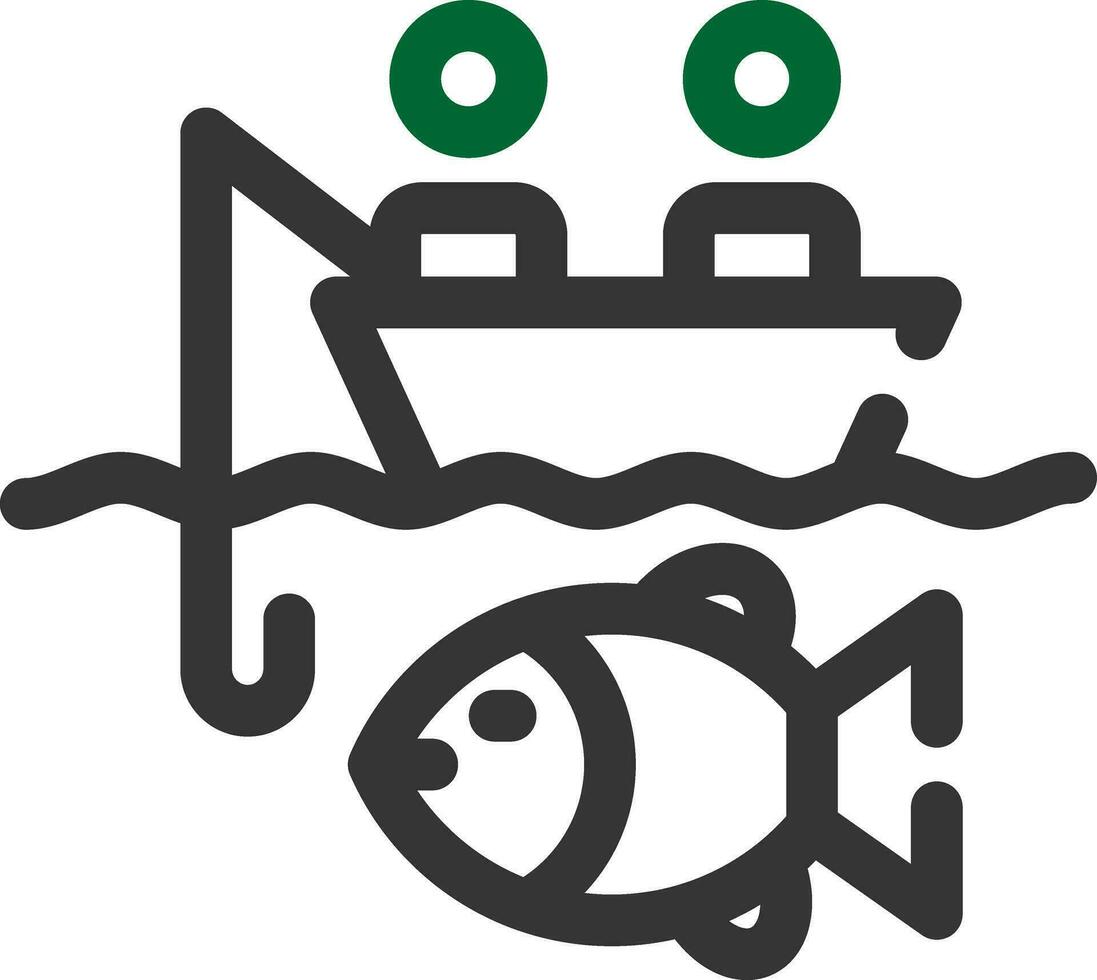 Big Game Fishing Creative Icon Design vector