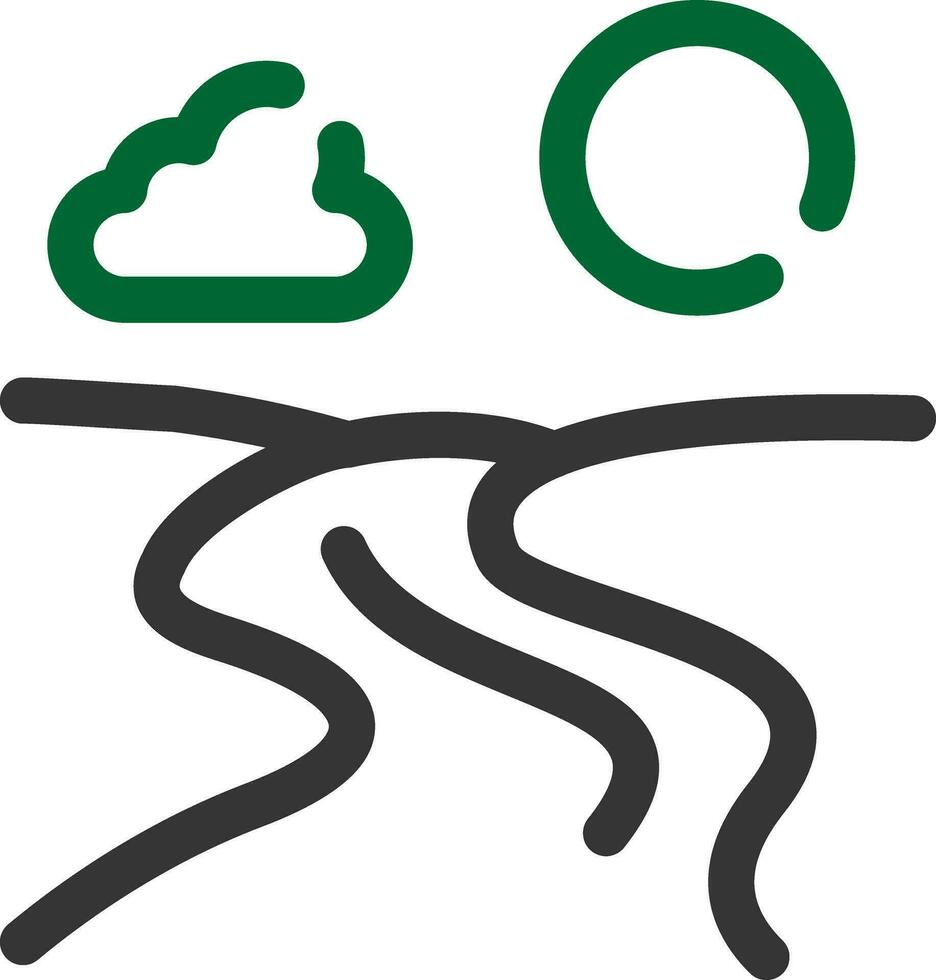 River Landscape Creative Icon Design vector