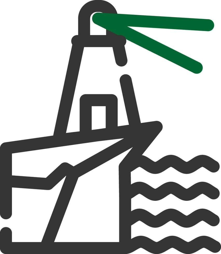 Lighthouse Landscape Creative Icon Design vector