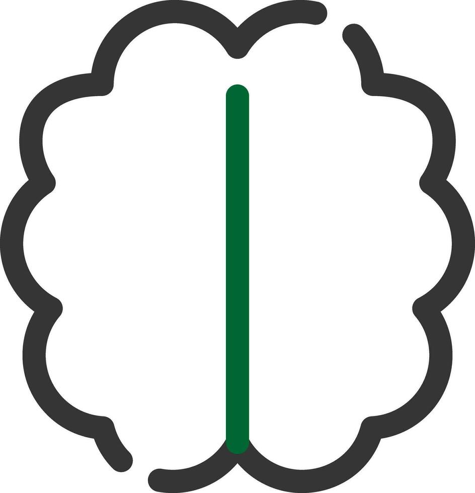 Human Brain Creative Icon Design vector