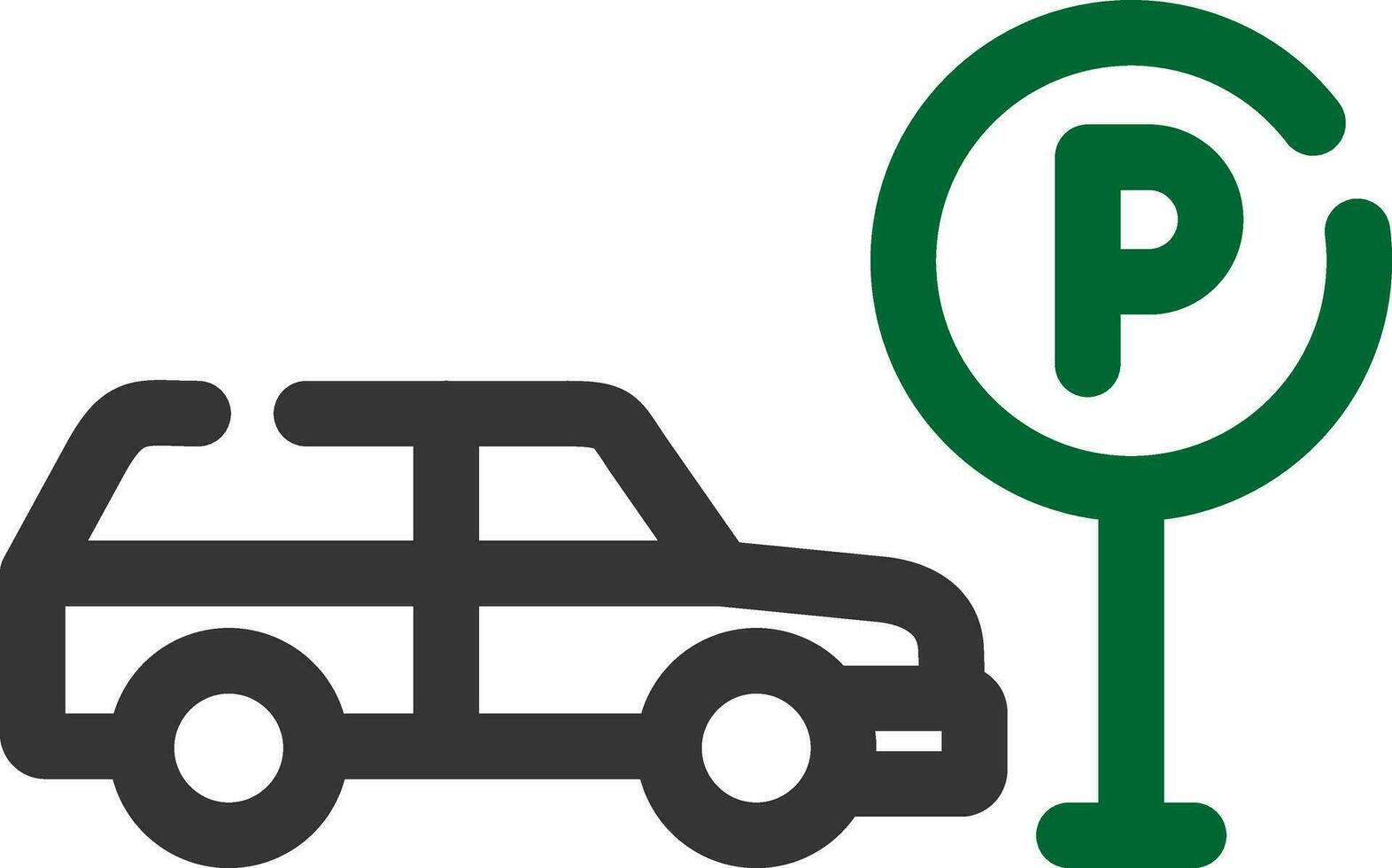 Taxi Parking Creative Icon Design vector