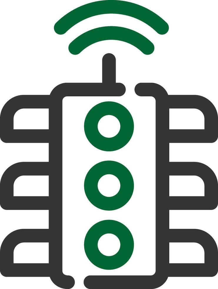 Smart Traffic Light Creative Icon Design vector