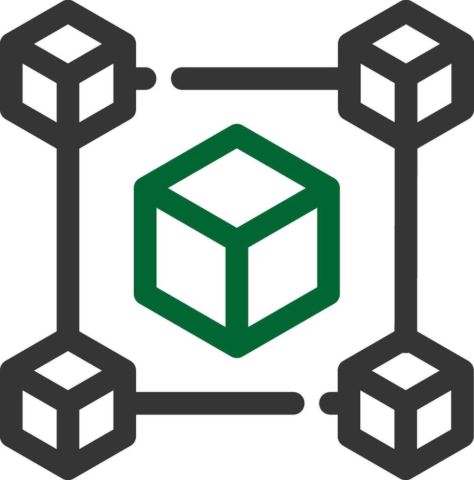 Blockchain Creative Icon Design vector