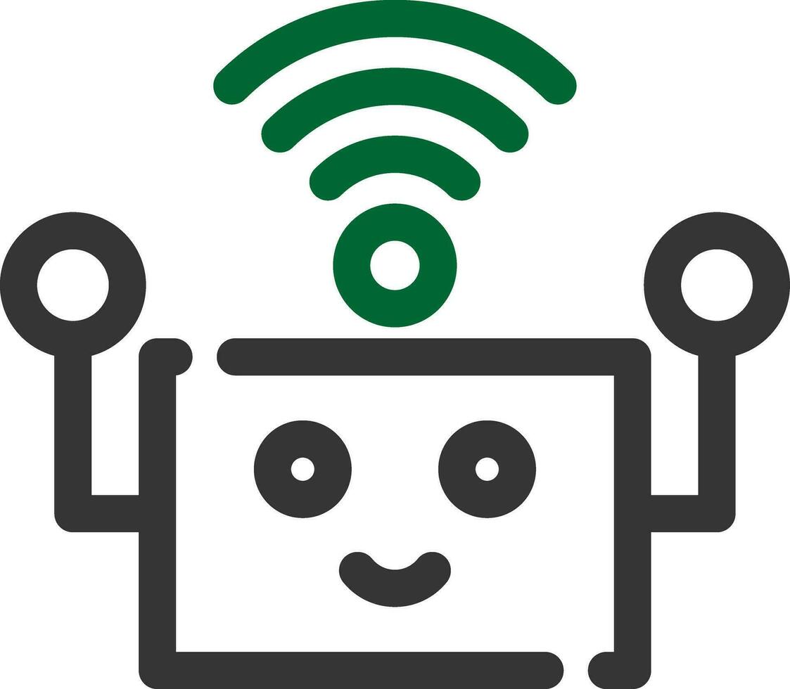 Robot Assistant Creative Icon Design vector