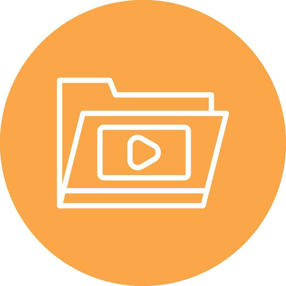 Video Folder Creative Icon Design vector