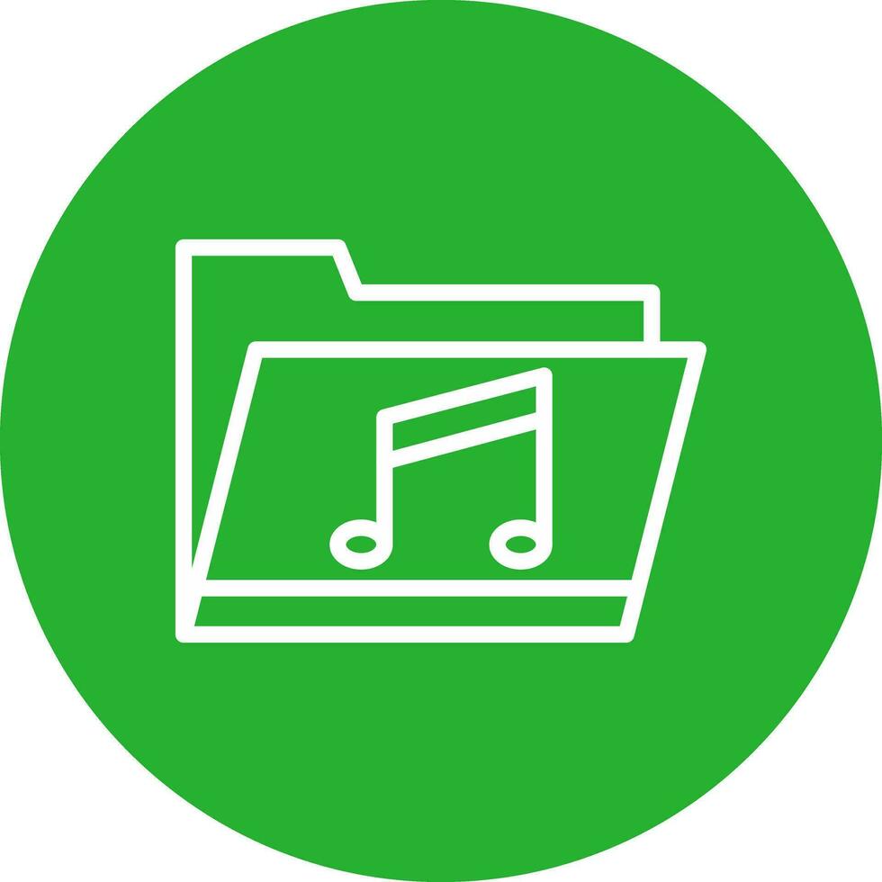 Music Folder Creative Icon Design vector