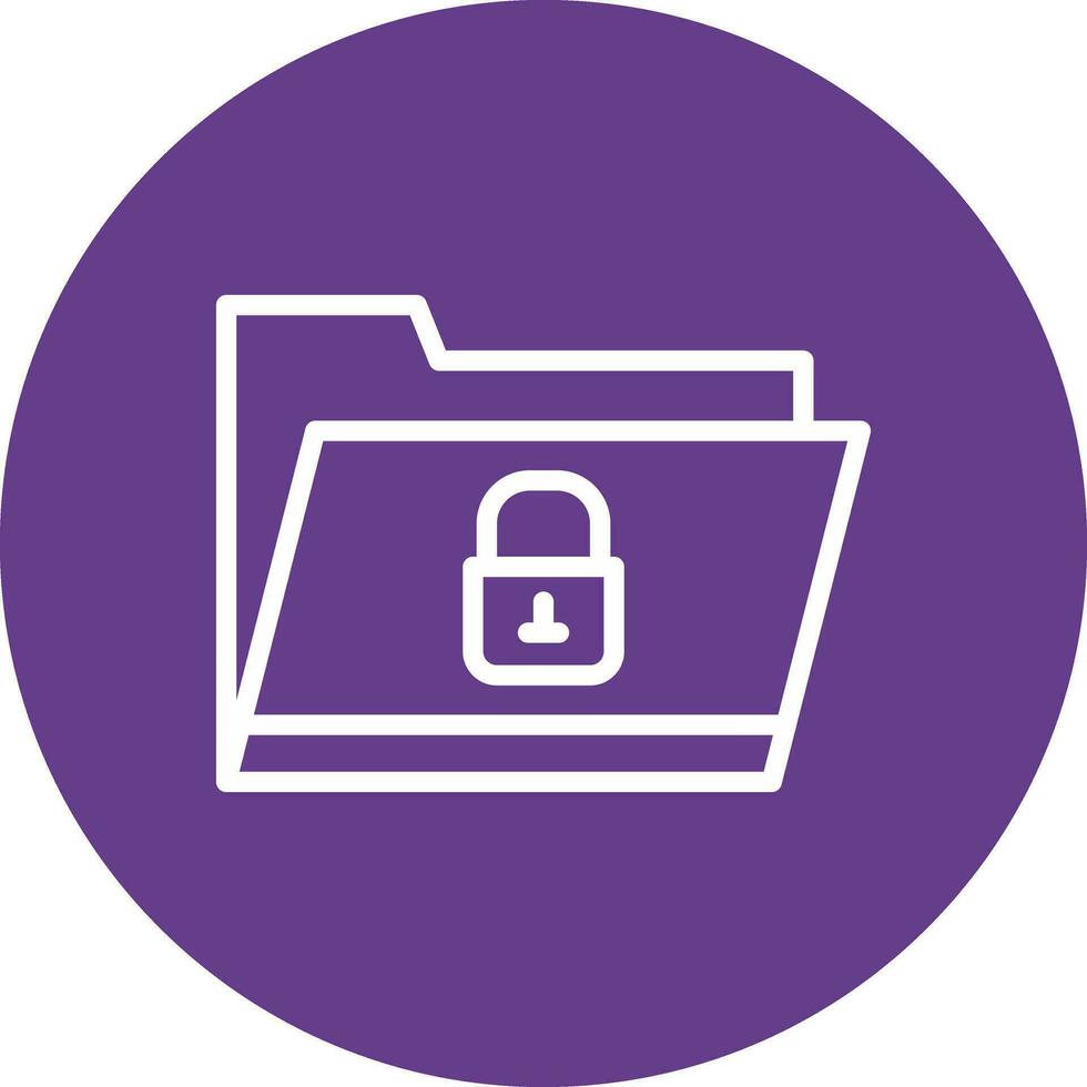 Locked Folder Creative Icon Design vector