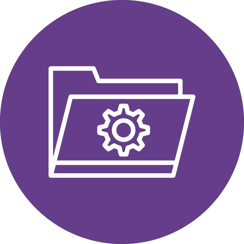 Folder Setting Creative Icon Design vector