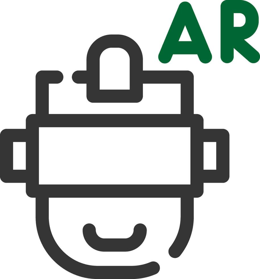 Ar Helmet Creative Icon Design vector