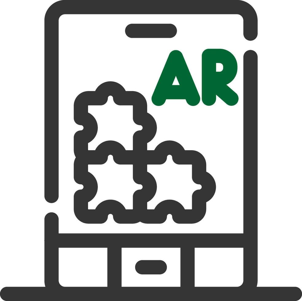 Ar Puzzle Creative Icon Design vector