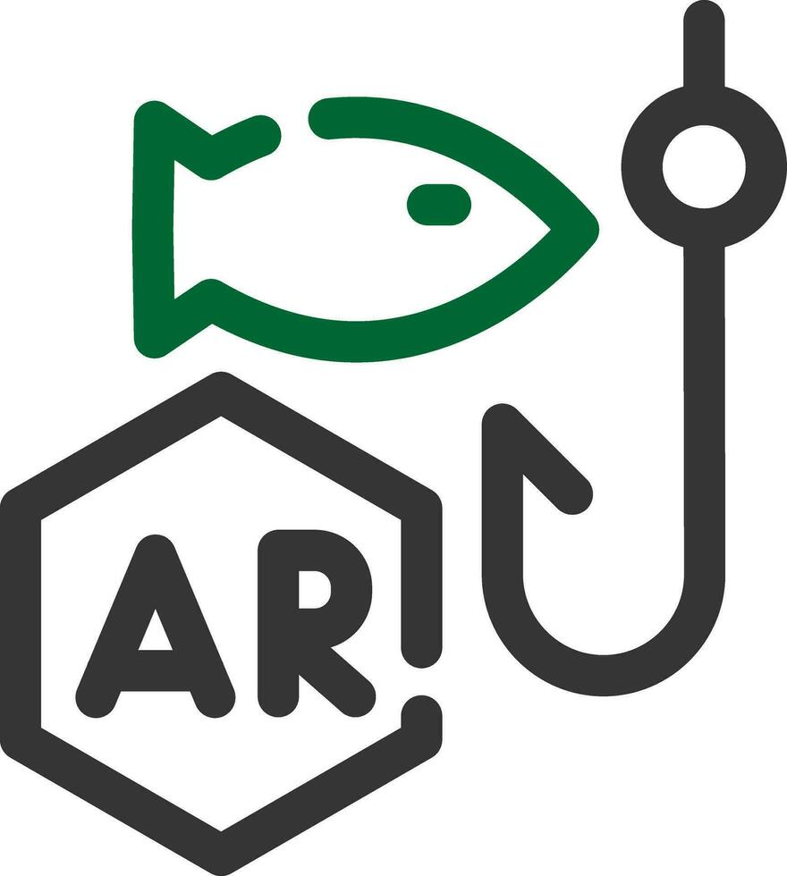 Ar Fishing Creative Icon Design vector