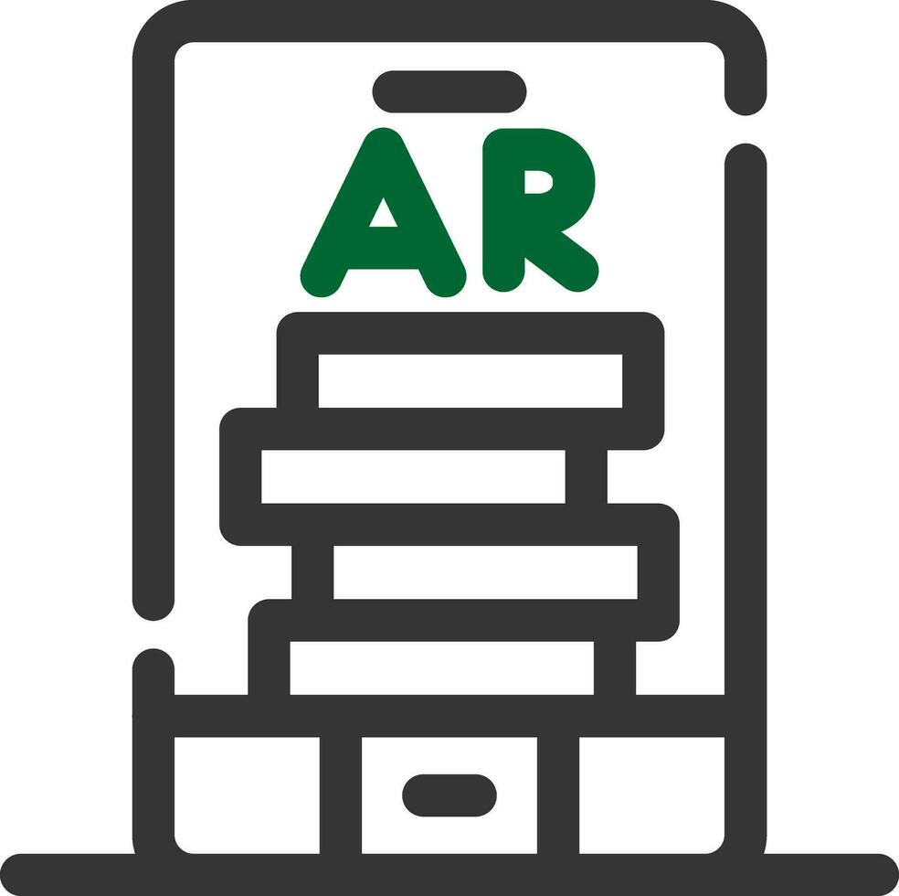 Ar Tumbling Blocks Creative Icon Design vector