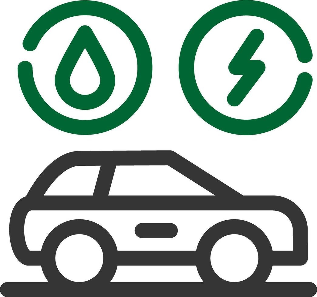 Hybrid Vehicle Creative Icon Design vector