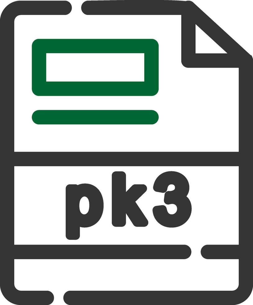 pk3 creativo icono diseño vector