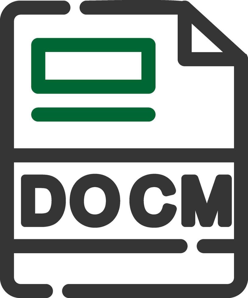DOCM Creative Icon Design vector
