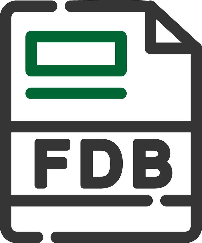 fdb creativo icono diseño vector