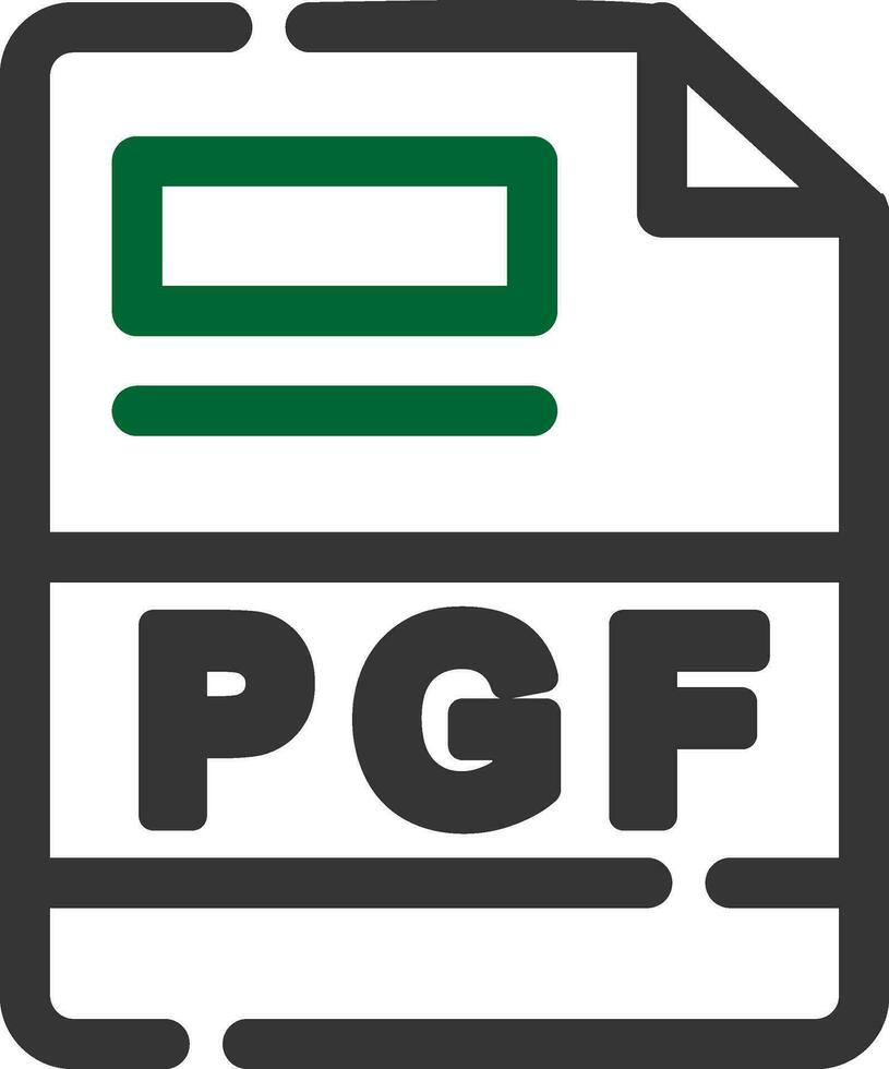 pfg creativo icono diseño vector