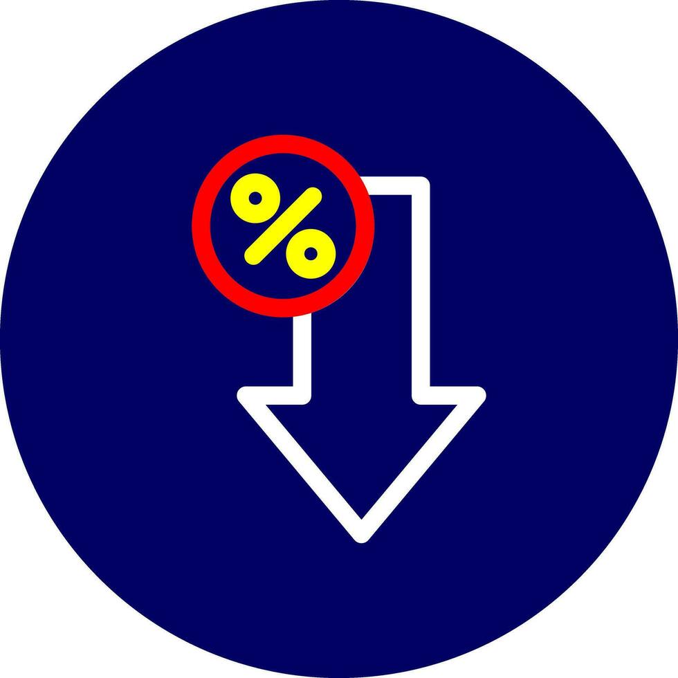 Decrease Creative Icon Design vector