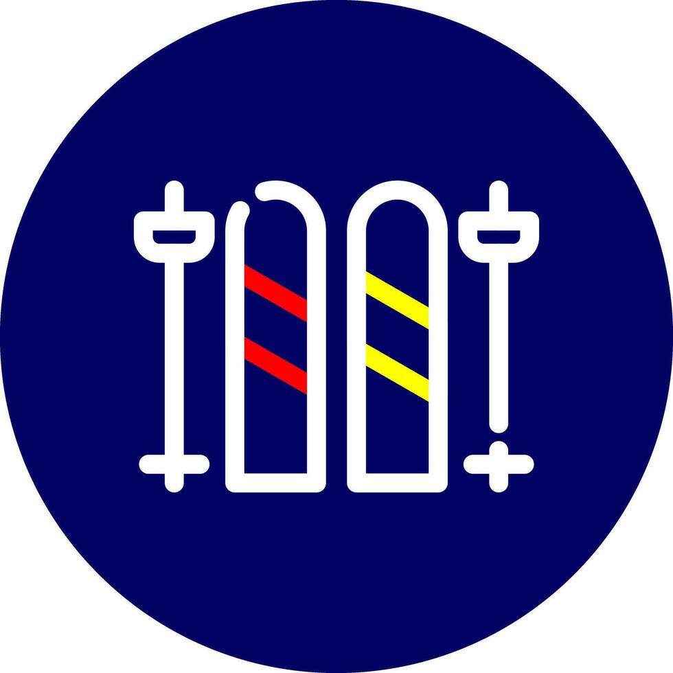 Skis Creative Icon Design vector