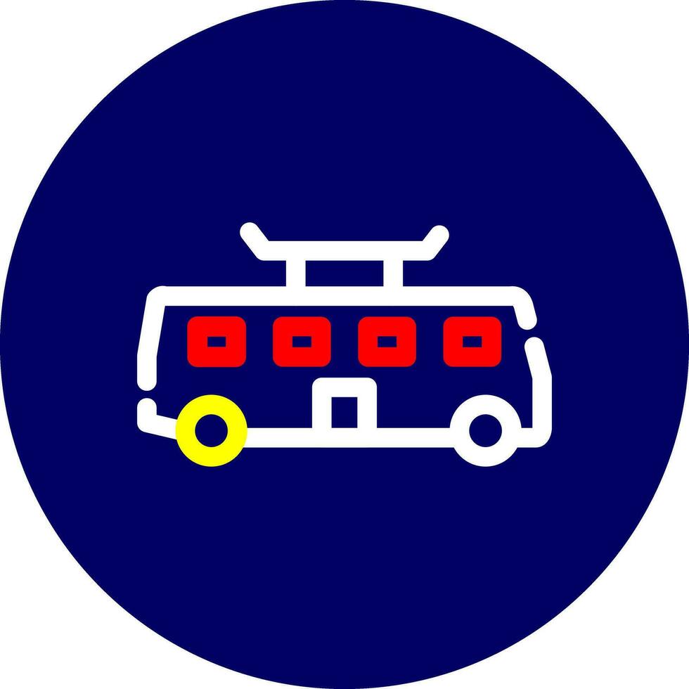 Tramcar Creative Icon Design vector