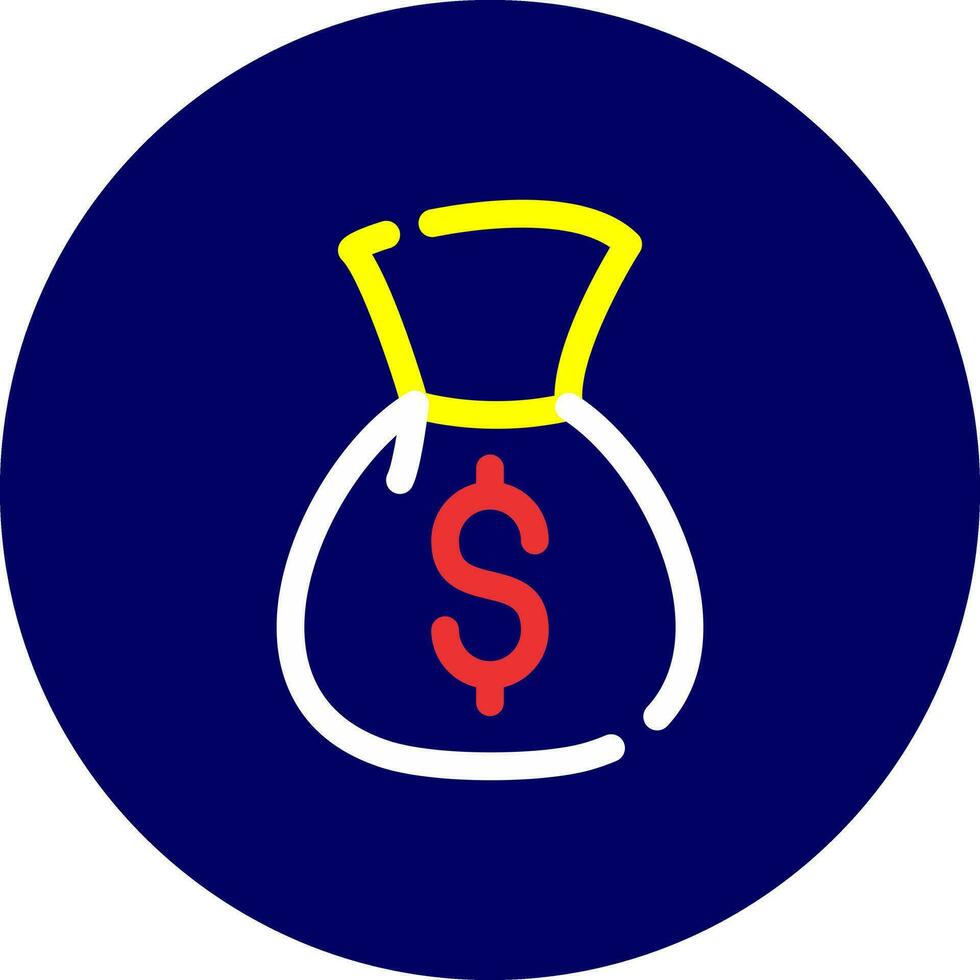 Money Bag Creative Icon Design vector