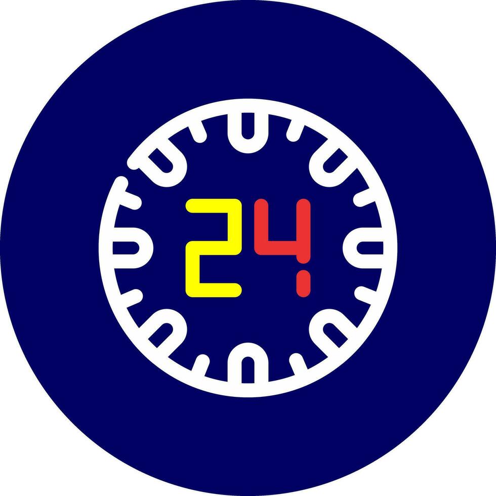 24 Hours Creative Icon Design vector