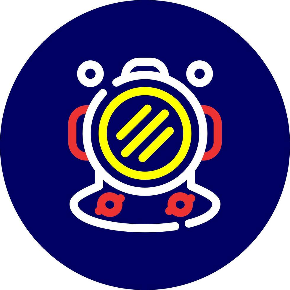 Diving Helmet Creative Icon Design vector