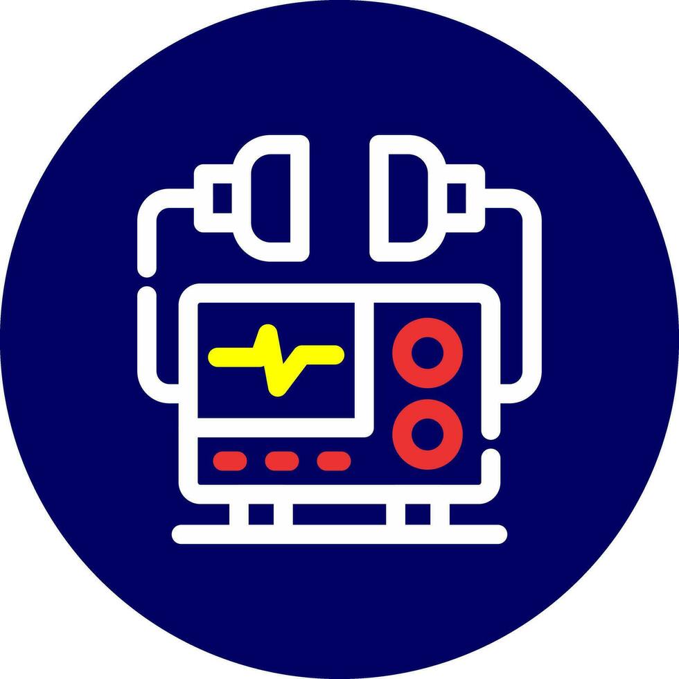 Defibrillator Creative Icon Design vector