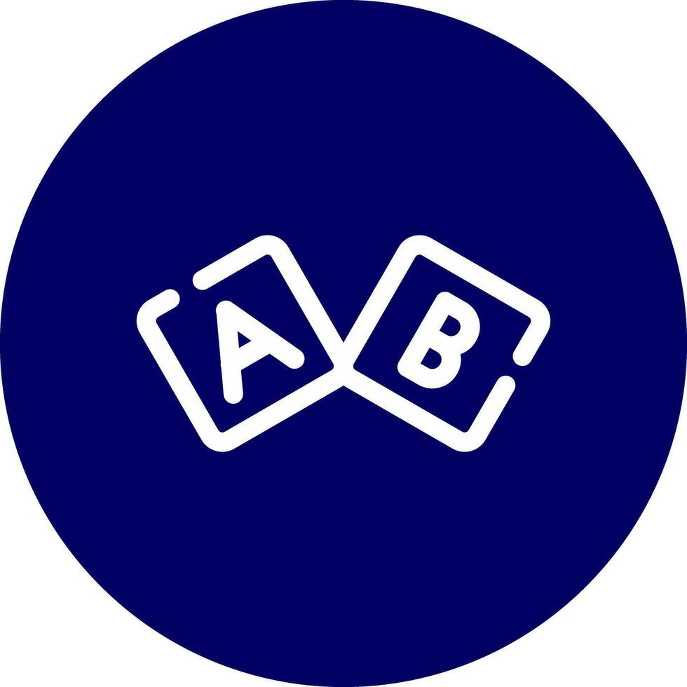 diseño de icono creativo de bloque abc vector