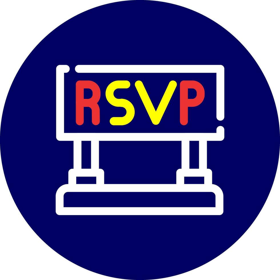 diseño de icono creativo rsvp vector