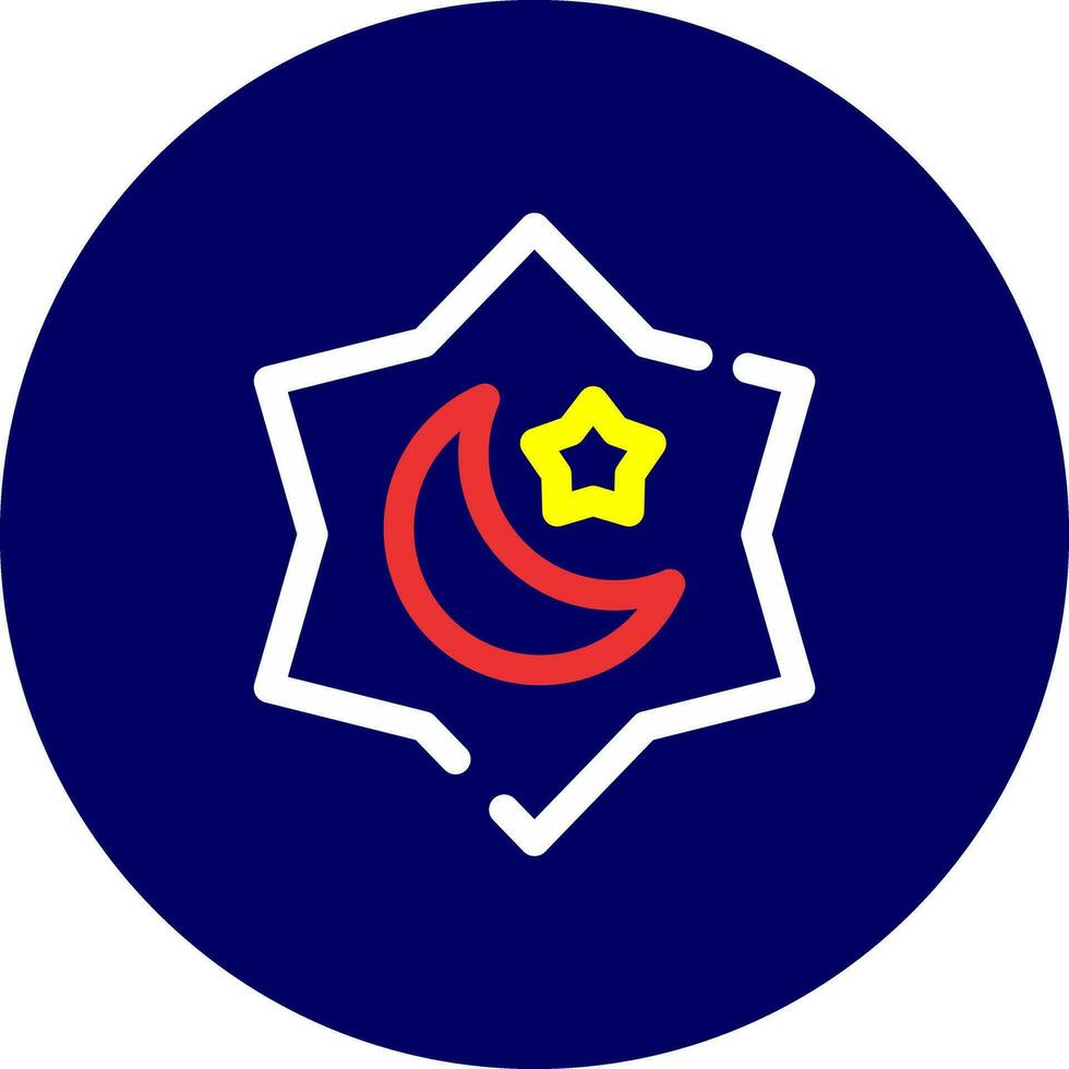 Moon And Stars Creative Icon Design vector