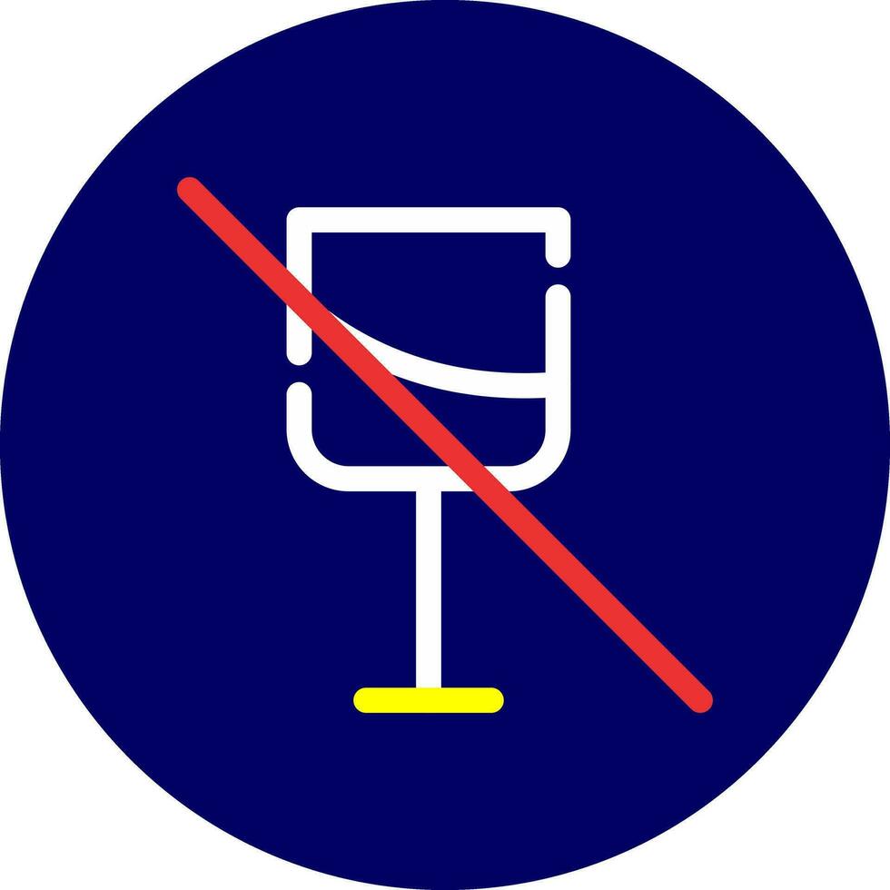 No Wine Creative Icon Design vector