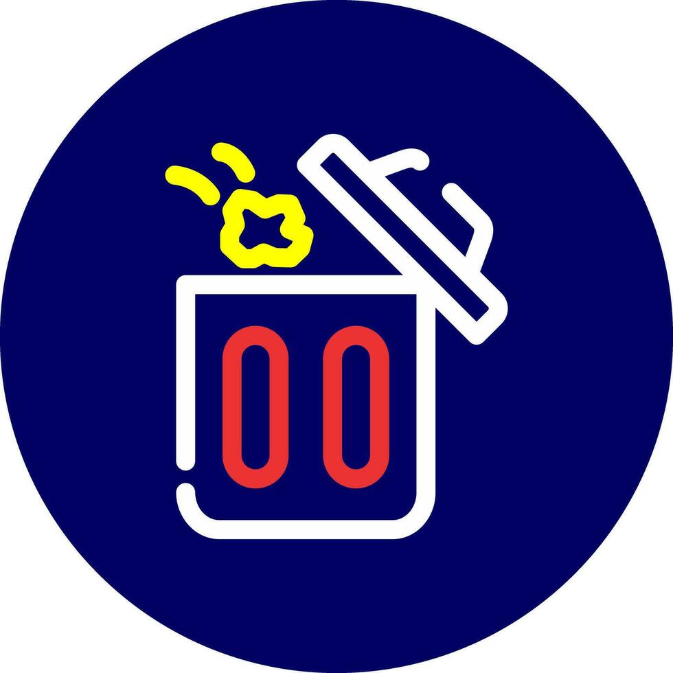 Throwing Trash Creative Icon Design vector