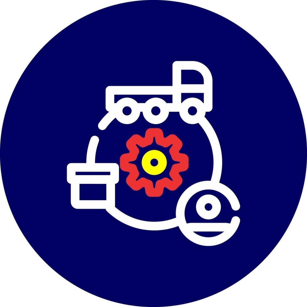 diseño de icono creativo de cadena de suministro vector