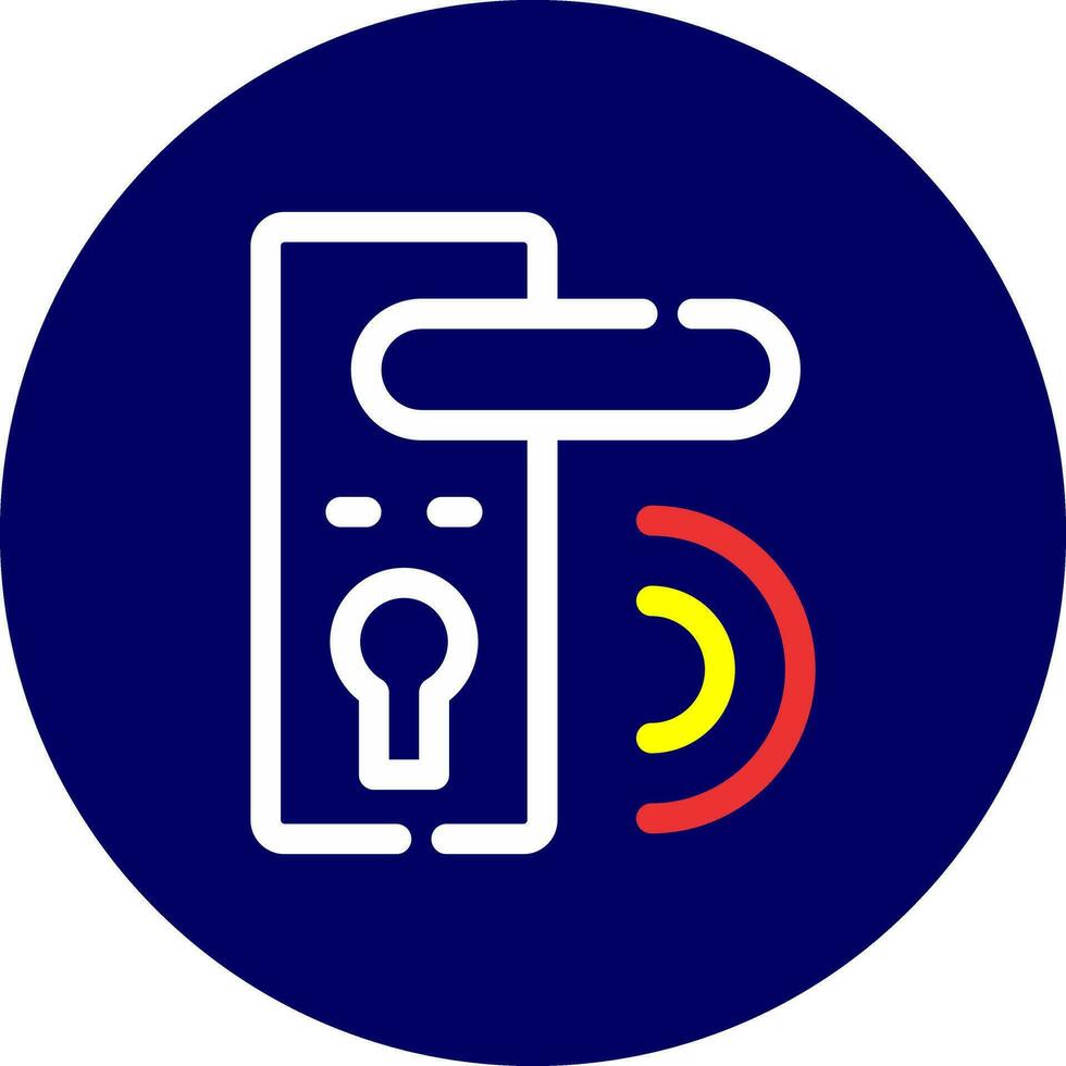Door Lock Creative Icon Design vector