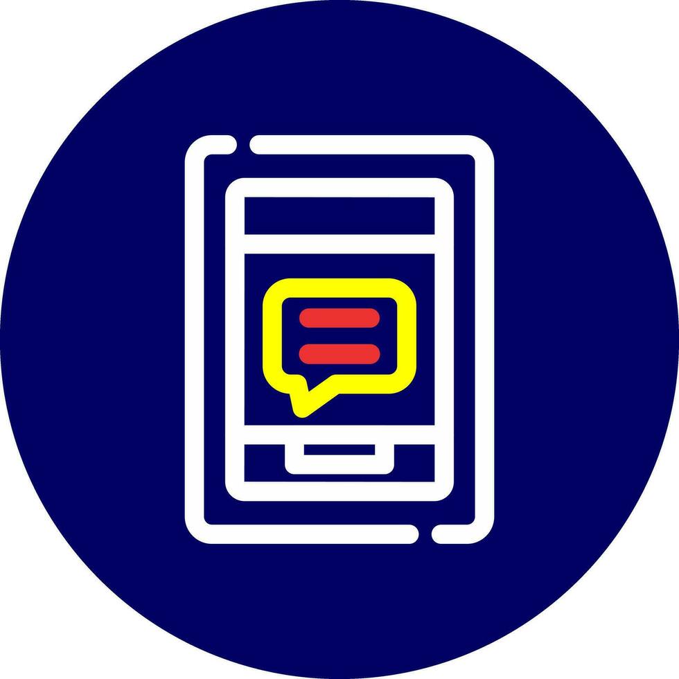 Message On Phone Creative Icon Design vector