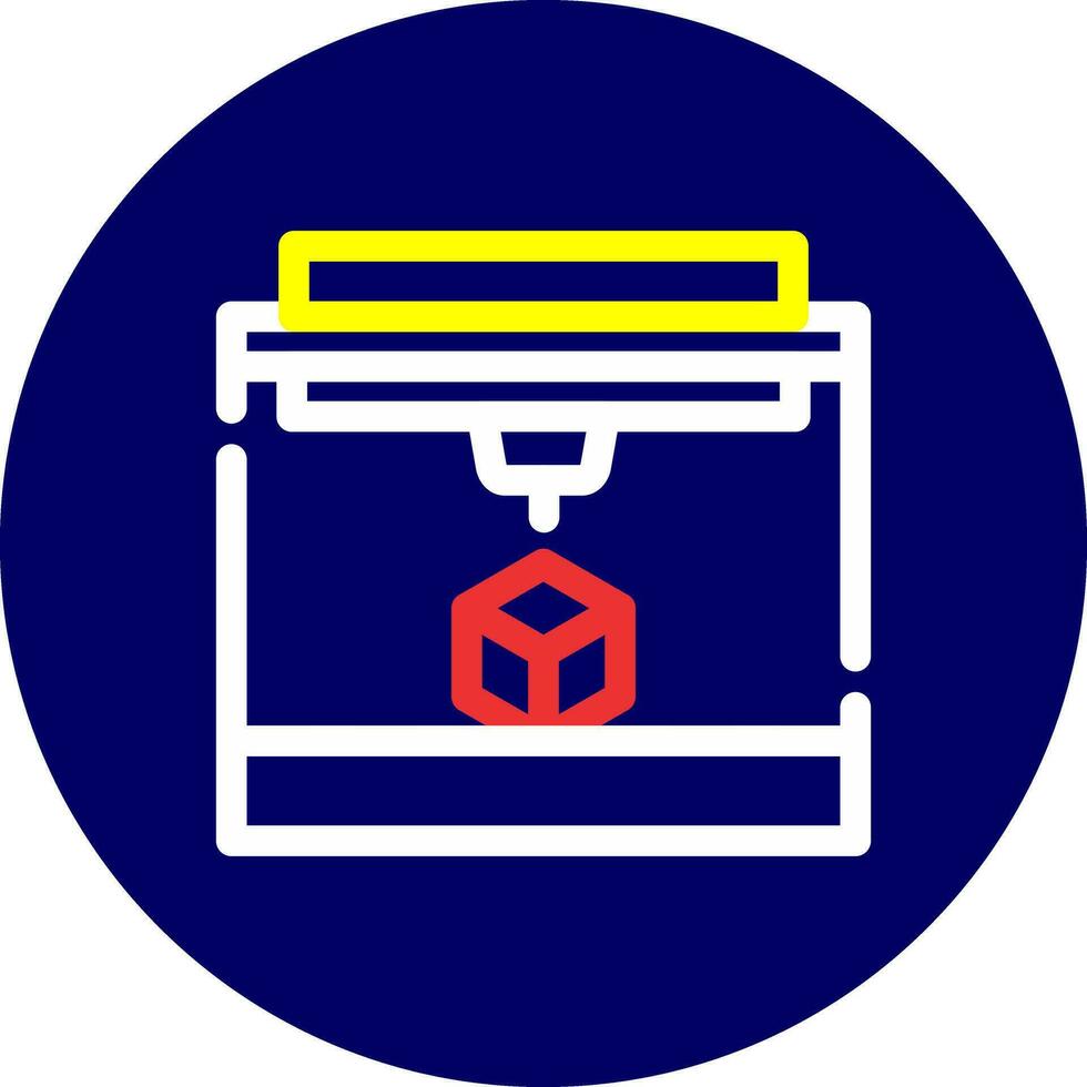 3D Printing Creative Icon Design vector