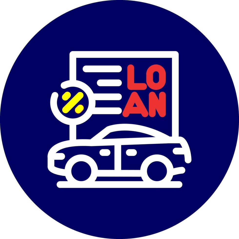 Car Loan Creative Icon Design vector